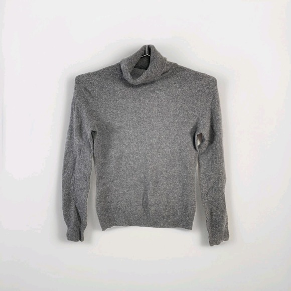 Apt. 9 Sweaters - Apt. 9 Sweater Womens Small Gray 100% Cashmere Turtleneck Ribbed Soft Pullover